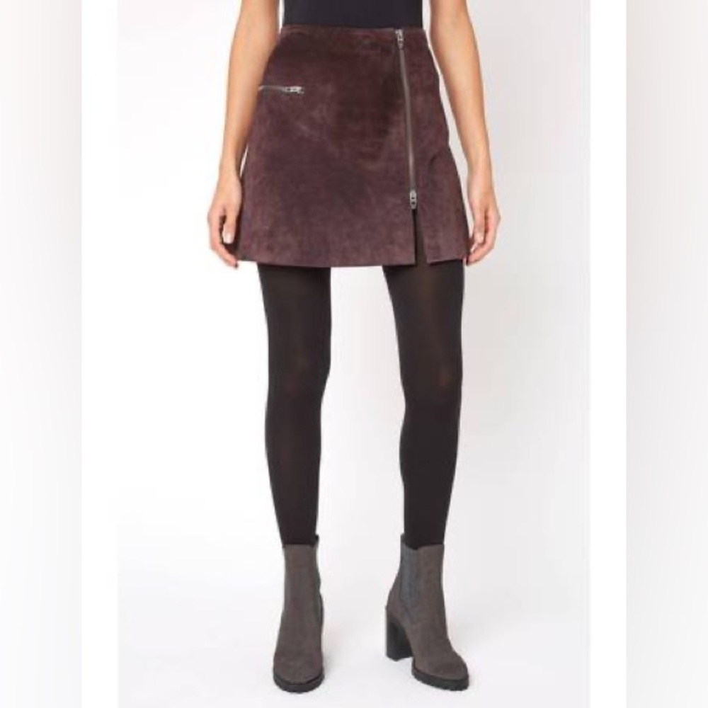 NWT Blank NYC suede purple zip skirt size 26